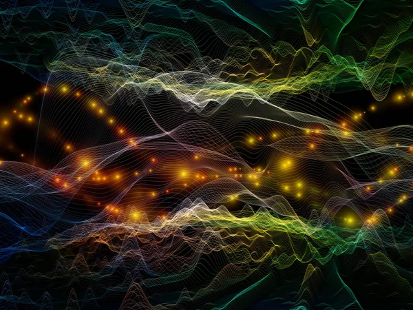 Space Logic Virtual Wave Series Visually Pleasing Composition Horizontal Sine — Stock Photo, Image