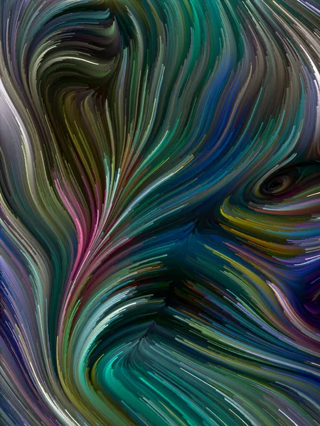 カラー ウォールシリーズ 創造性 芸術に適したスペクトル繊維のカラフルな動きの概要構成 — ストック写真