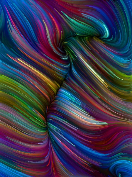 彩色漩涡系列 创造力和艺术主题光谱纤维彩色运动的图形构图 — 图库照片