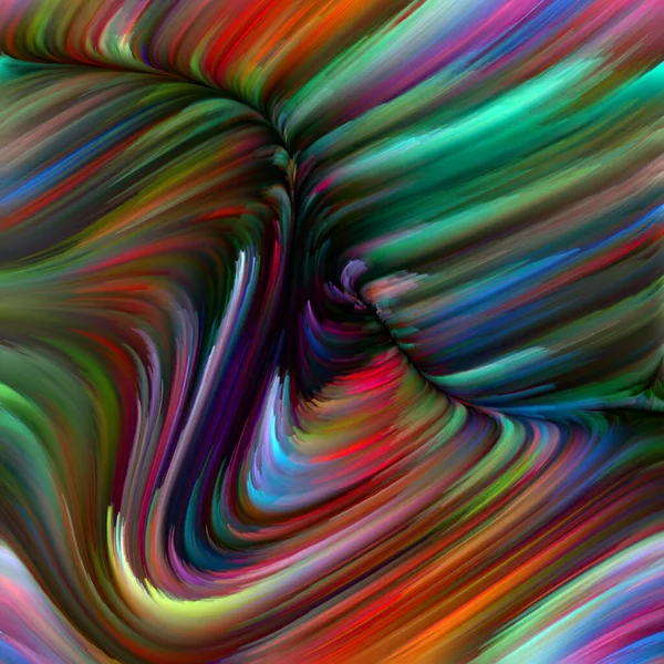Série Color Swirl Composição Visualmente Agradável Movimento Colorido Fibras Espectrais — Fotografia de Stock