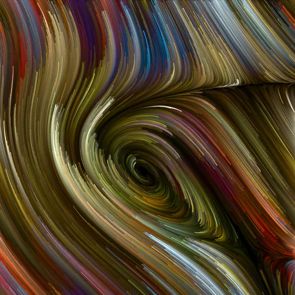 Série Color Swirl Composição Visualmente Agradável Movimento Colorido Fibras Espectrais — Fotografia de Stock