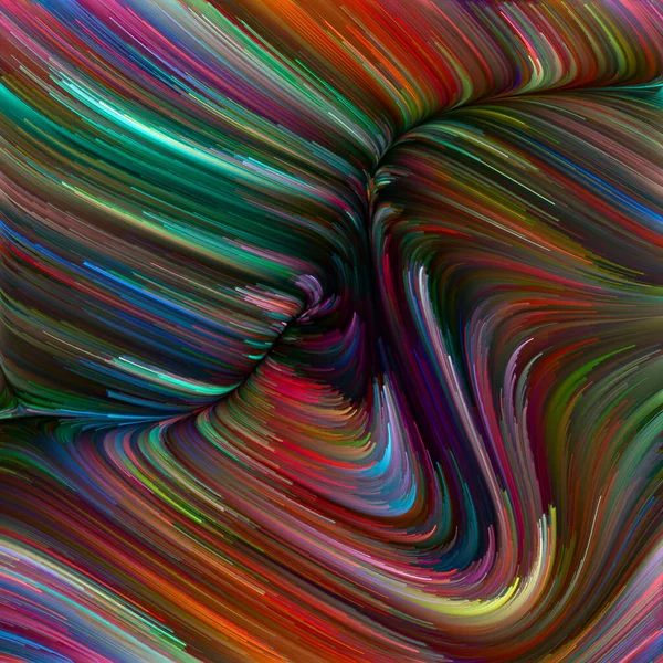 Color Swirl Serie Kreative Anordnung Der Bunten Bewegung Der Spektralfasern — Stockfoto