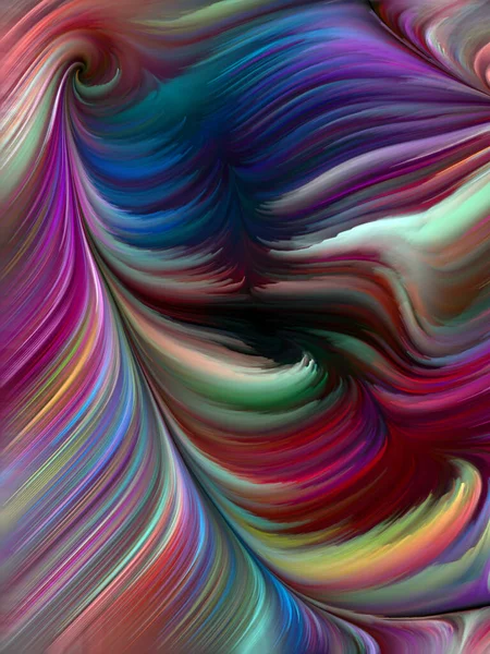 Série Color Swirl Composition Mouvement Coloré Des Fibres Spectrales Comme — Photo