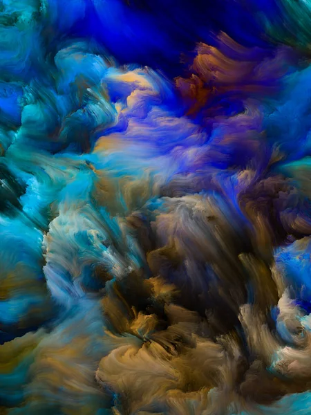 カラー ウォールシリーズ 創造性 芸術に関連するキャンバス上の液体塗料のカラフルな動きのグラフィック構成 — ストック写真