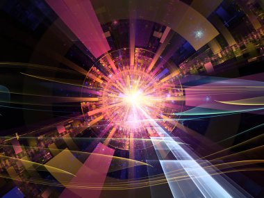 Dijital İzler serisi. Fraktal diskin etkileşimi, dijital dalga ve bilgisayar bilimi, teknoloji ve eğitim konularındaki ışıklar.