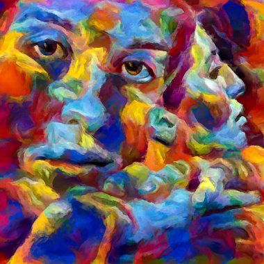 Inner Argument serisi. Ego, insan zihni, mistisizm, psikoloji, iç dünya, yaratıcılık, kendini ifade ve sanat konularındaki kadın yüzleri.