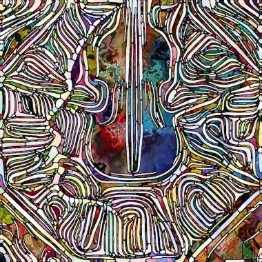 Spectral Texture Unity of Stained Glass series. Backdrop design of pattern of color and texture fragments for works on unity of fragmentation, art, poetry and design