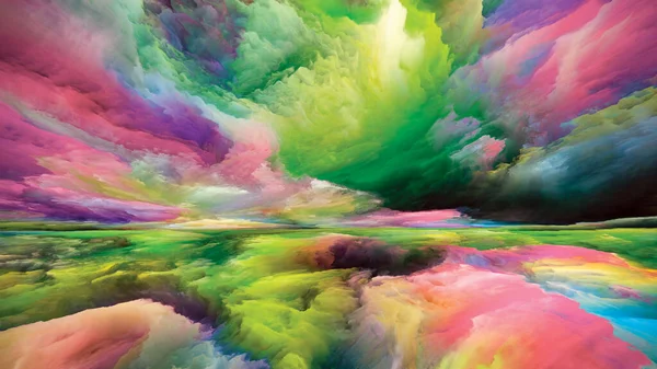 スペクトルランド 世界シリーズには登場しない 内側の生活 ドラマ アート デザインのプロジェクトに適した色 テクスチャ グラデーション雲の抽象的な配置 — ストック写真