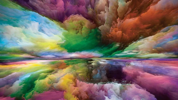 Mystère Paysage Série Color Dreams Composition Peinture Des Textures Des — Photo