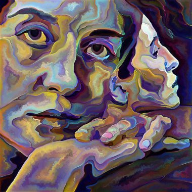 Inner Argument serisi. Ego, insan zihni, mistisizm, psikoloji, iç dünya, yaratıcılık, kendini ifade ve sanat konularındaki kadın yüzleri.