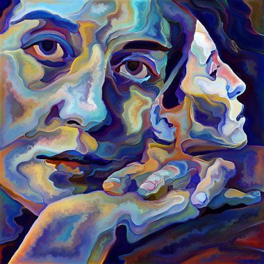 Inner Argument serisi. Ego, insan zihni, mistisizm, psikoloji, iç dünya, yaratıcılık, kendini ifade ve sanat konularındaki kadın yüzleri.