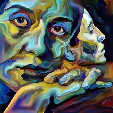 Inner Argument serisi. Ego, insan zihni, mistisizm, psikoloji, iç dünya, yaratıcılık, kendini ifade ve sanat konularındaki kadın yüzleri.