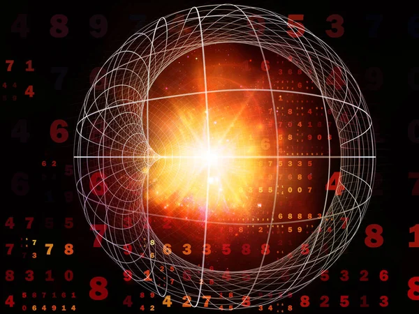 数字连接系列 由数字 灯光和网络节点构成的设计 作为数学 技术和教育的隐喻 — 图库照片