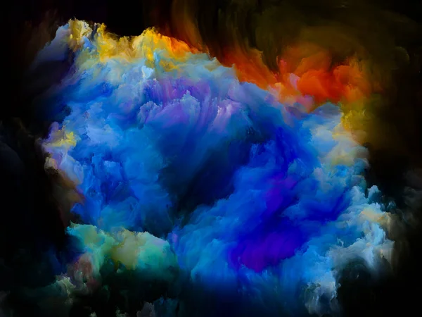 Kleurwolken Geïsoleerd Zwarte Achtergrond Het Gebied Van Kunst Creativiteit Design — Stockfoto