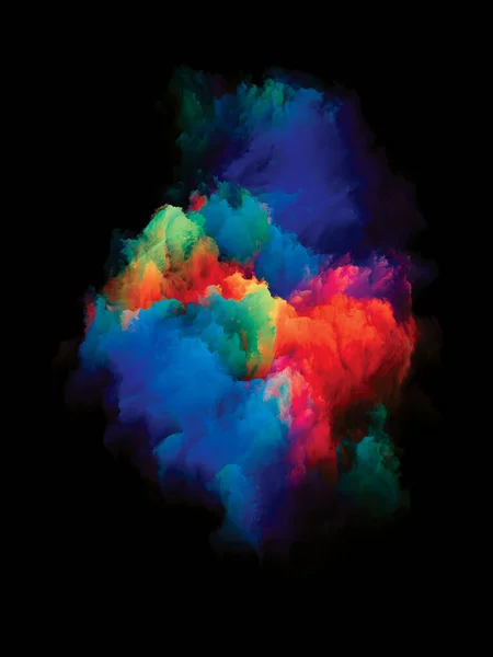 油漆颗粒 彩虹岛系列 以艺术 创意及设计为主题 编排生气勃勃的色彩及渐变片段 — 图库照片