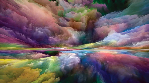 Kraina Światła Seria Ucieczka Rzeczywistości Abstrakcyjny Design Wykonany Surrealistycznych Kolorów — Zdjęcie stockowe