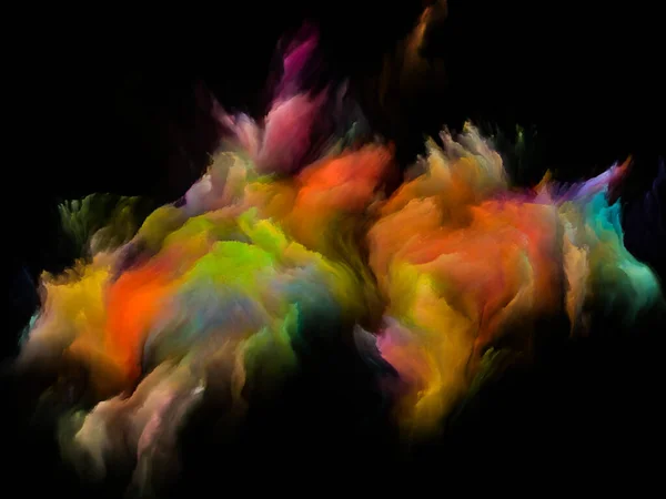 Colorare Serie Spazio Tre Dimensioni Vivide Formazioni Nuvolose Abstrazione Tema — Foto Stock