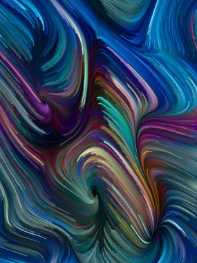 Renkli girdap serisi. Yaşam, yaratıcılık ve sanat konularındaki spektral liflerin renkli hareketlerinin arkaplan kompozisyonu