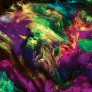 Renkli girdap serisi. Yaşam, yaratıcılık ve sanat konuları için tuvalin üzerindeki sıvı boyanın renkli hareketinin bileşimi