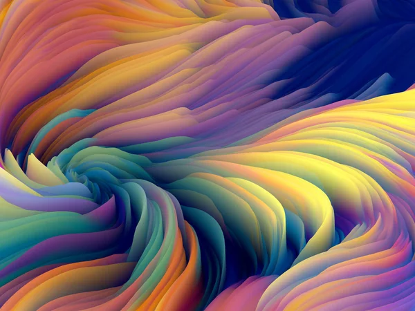 Color Storm Series Rendering Abstract Colorful Foam Serve Wallpaper Background — Stock Photo, Image