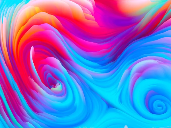 Color Storm Series Illustration Colorful Waves Virtual Foam Serve Wallpaper — Stock Photo, Image