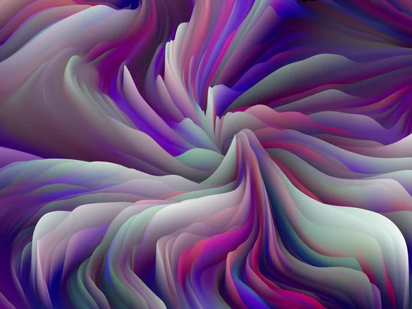 Twisted Surface Dimensional Wave Series Composition Swirling Color Texture Rendering — Stock Photo, Image