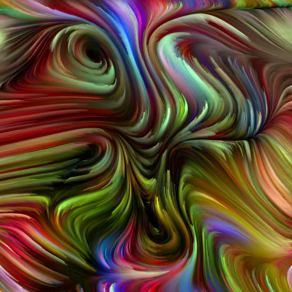 Kleur Swirl Serie Ontwerp Van Kleurrijke Beweging Van Spectrale Vezels — Stockfoto
