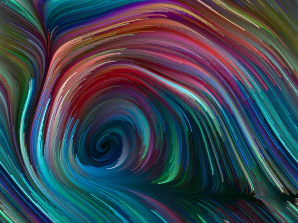 Kleur Swirl Serie Samenstelling Van Kleurrijke Beweging Van Spectrale Vezels — Stockfoto