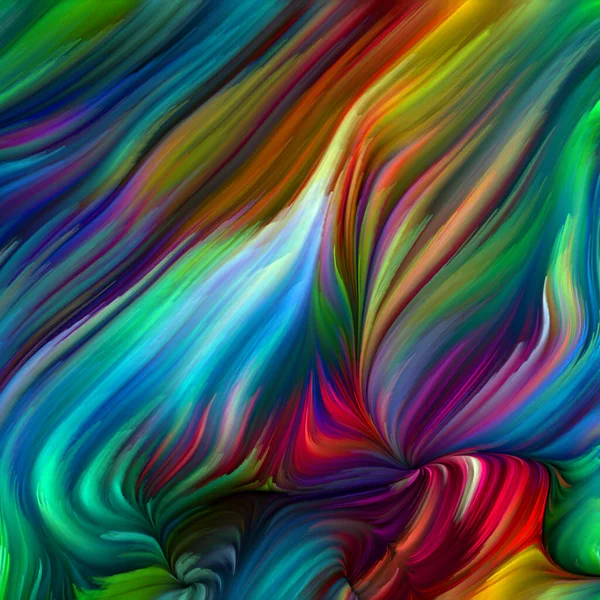 彩色漩涡系列 光谱纤维在生命 创造力和艺术等主题上的彩色运动的抽象排列 — 图库照片