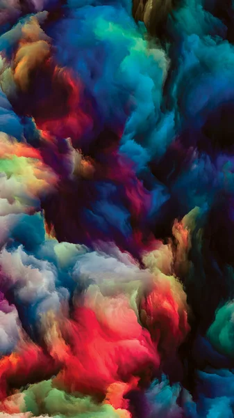 Серия Color Swirl Фон Оформления Красочного Движения Жидкой Краски Холсте — стоковое фото