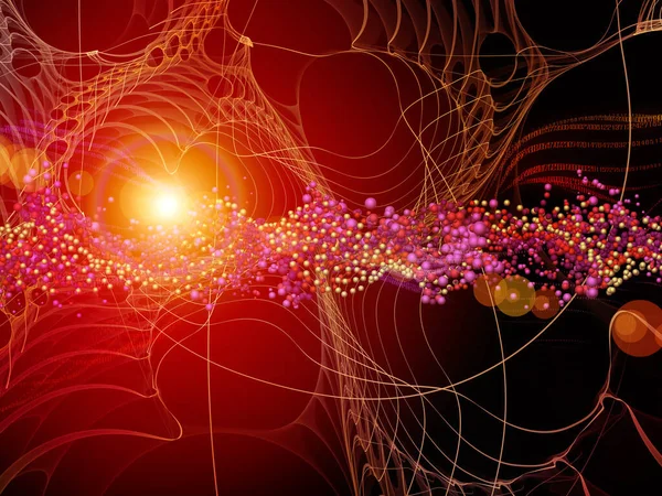 Молекулярна Космічна Серія Ілюстрація Фрактальних Сіток Молекулярних Структур Світла Тему — стокове фото