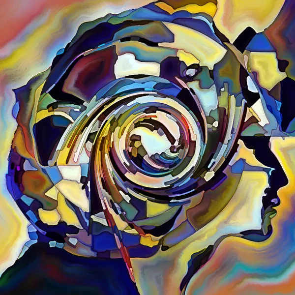 Parçalanmış Self Serisi Nsan Kafası Unsurları Insan Ilişkileri Zihin Psikoloji — Stok fotoğraf