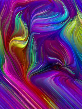 Renkli girdap serisi. Yaşam, yaratıcılık ve sanat konularındaki spektral liflerin renkli hareketlerinin arkaplan kompozisyonu
