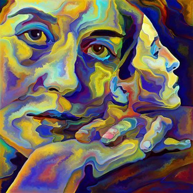 Inner Argument serisi. Ego, insan zihni, mistisizm, psikoloji, iç dünya, yaratıcılık, kendini ifade ve sanat konularındaki kadın yüzleri.