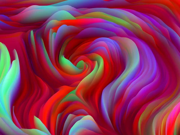 Torsione Superficie Serie Onde Dimensionali Sfondo Astratto Realizzato Texture Colore — Foto Stock
