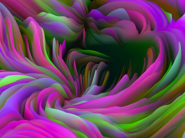 Giro Superficial Serie Dimensional Wave Fondo Abstracto Hecho Textura Color — Foto de Stock