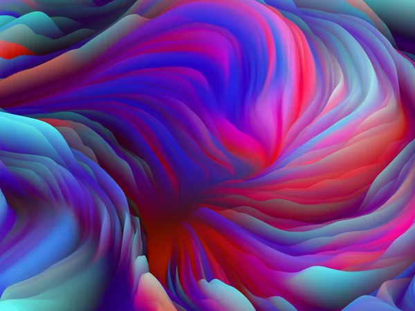 Povrchový Zvrat Série Dimensional Wave Abstraktní Pozadí Vířící Barevné Textury — Stock fotografie