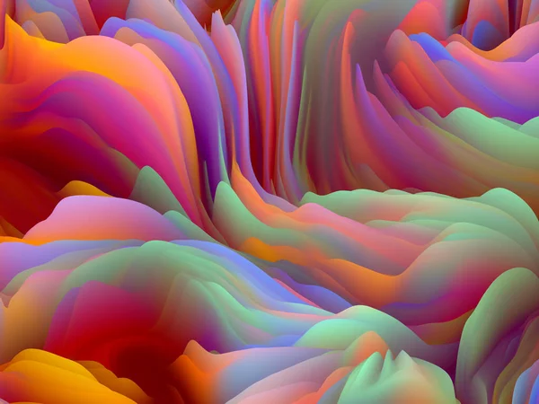 Поверхностный Поворот Dimensional Wave Series Состав Крутящейся Цветовой Текстуры Рендеринг — стоковое фото