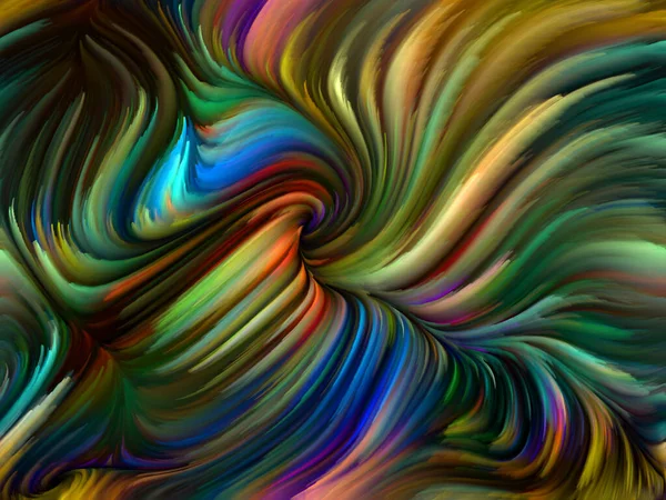 Color Swirl Serie Abstrakter Hintergrund Aus Bunten Bewegungen Spektraler Fasern — Stockfoto