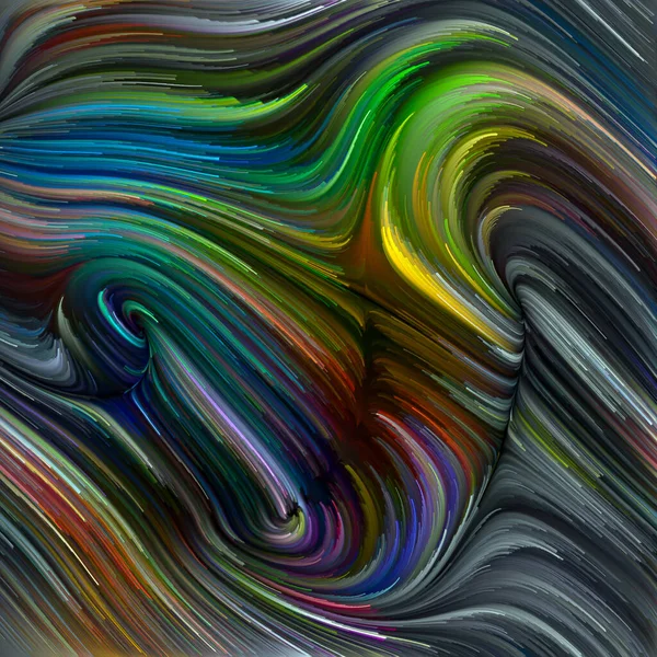 Série Color Swirl Arranjo Abstrato Movimento Colorido Fibras Espectrais Adequado — Fotografia de Stock