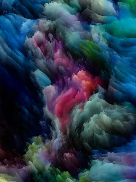 Серия Color Swirl Состав Красочного Движения Жидкой Краски Холсте Предмета — стоковое фото