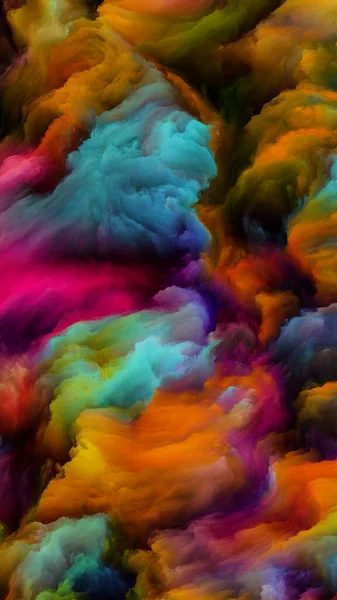 Seria Color Swirl Obraz Barwnego Ruchu Płynnej Farby Płótnie Pojęciowym — Zdjęcie stockowe