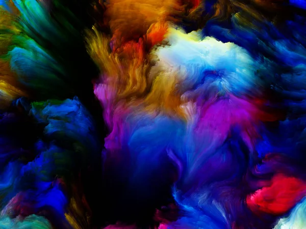 Série Color Swirl Imagem Movimento Colorido Tinta Líquida Sobre Tela — Fotografia de Stock