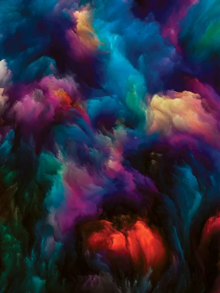 Série Color Swirl Conception Abstraite Faite Mouvement Coloré Peinture Liquide — Photo