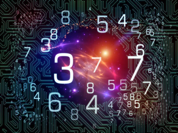 Number Tracing Overlay Numbers Grids Lights Subject Science Education Computing — Stock Photo, Image