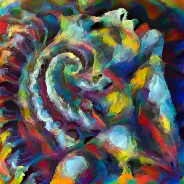 Série Inner Hues Face Mulher Composição Abstrata Espiral Design Sobre — Fotografia de Stock