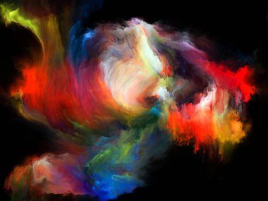 Renk Akımı serisi. Müzik, yaratıcılık, hayal gücü, sanat ve tasarım konularındaki dijital boya akışlarının arkaplanı