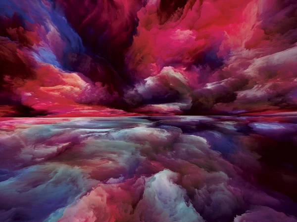 컬러의 마인드 시리즈의 페인트 초현실적 구름의 창조성 상상력의 주제에 — 스톡 사진