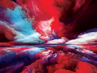 Gökkuşağı manzarası. 