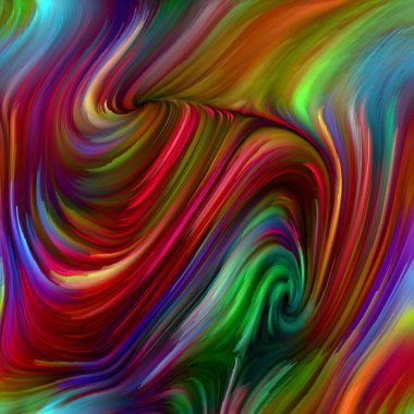Renkli girdap serisi. Yaşam, yaratıcılık ve sanat projeleri için spektral liflerin renkli hareketlerinin arkaplan tasarımı